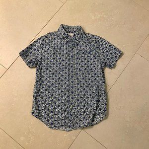Boys Crewcuts Printed Poplin Shirt Sz 8